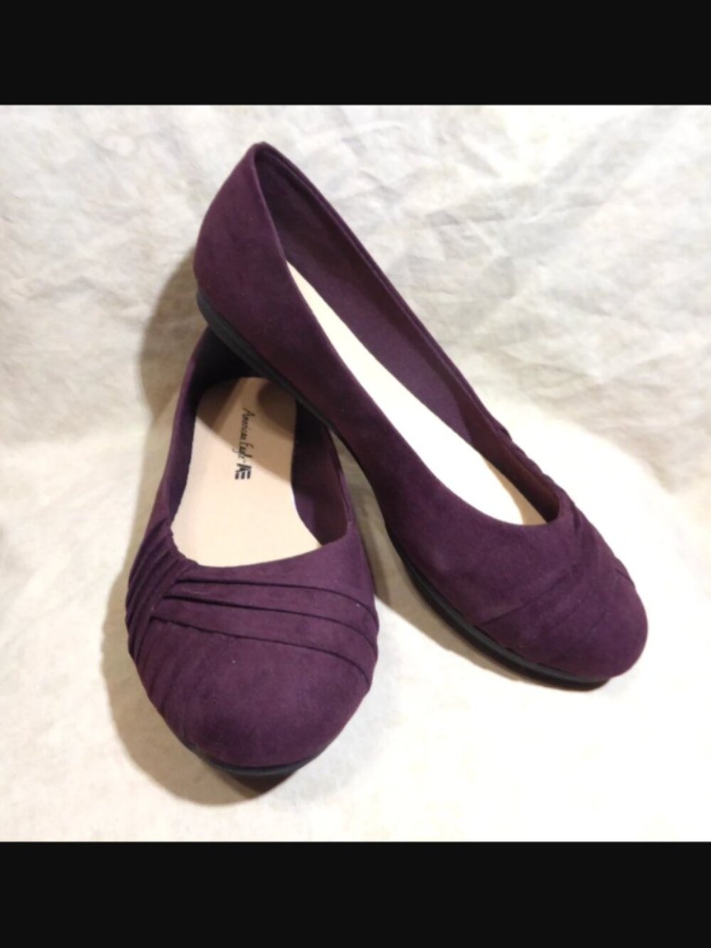 Women’s Purple Suede Ballet Flats - Neutral Casual Slip-Ons